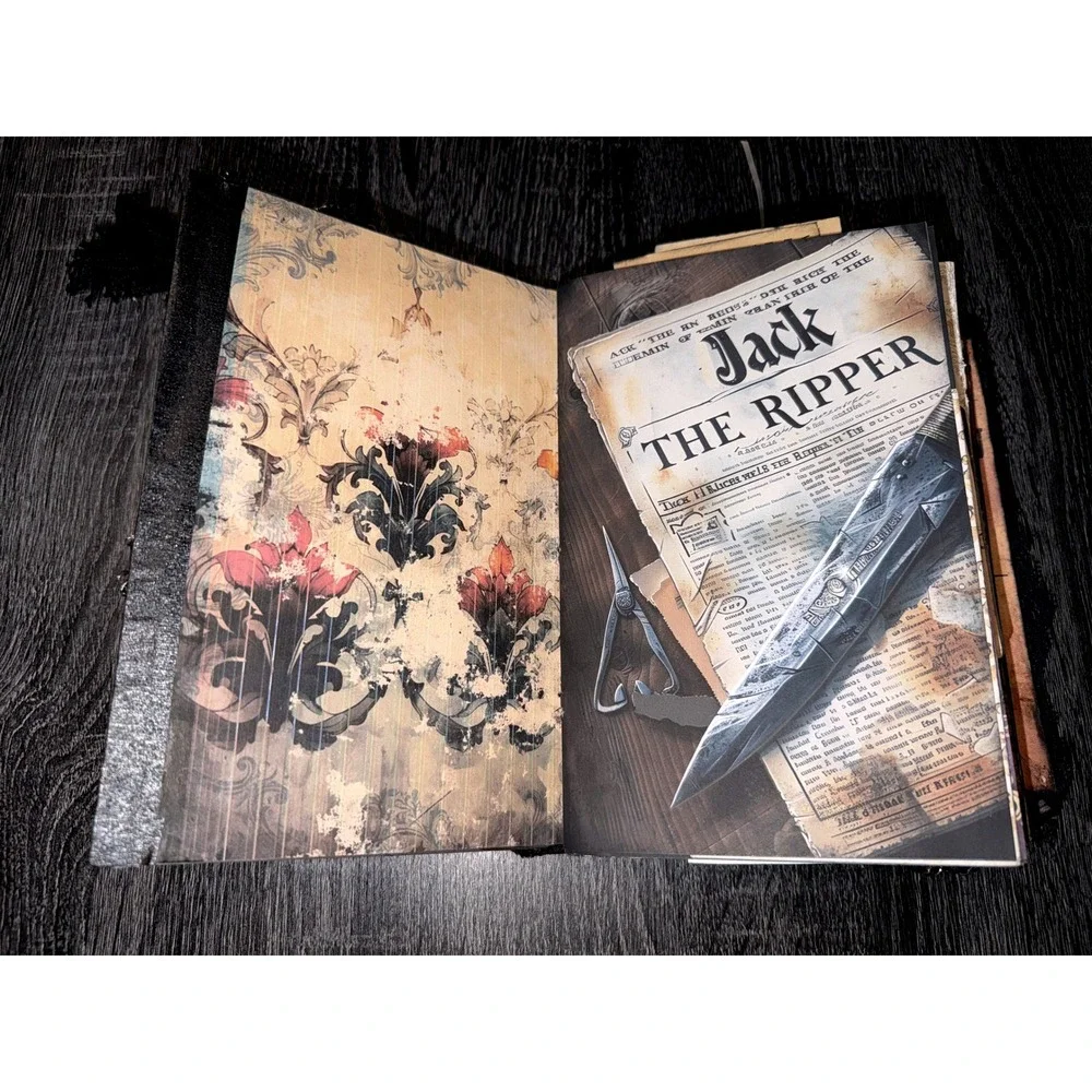 Jack‎ the Ripper Themed Junk Journal Mixed Media Art Book Notebook